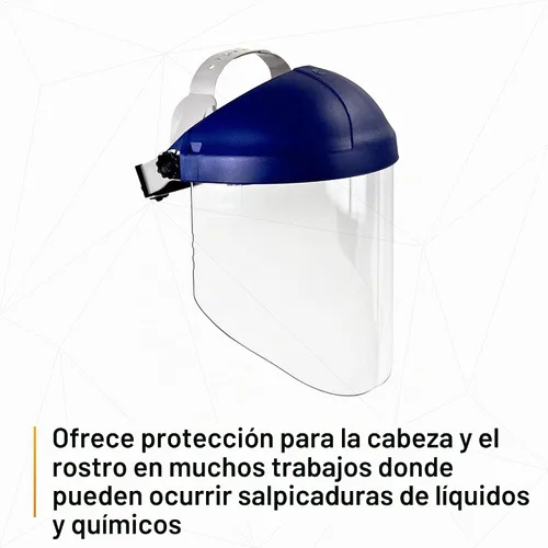 Vista 3 de 3M H8A Combinación de Arnés de Cabeza con Trinquete y Visera Protector Facial Transparente, Sistema Completo de Seguridad de Arnés de Cabeza