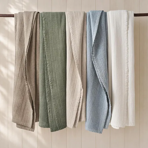 Vista 7 de EverGrace Stonewashed Textured Cotton Quilt Set, Queen Size, Basil Green