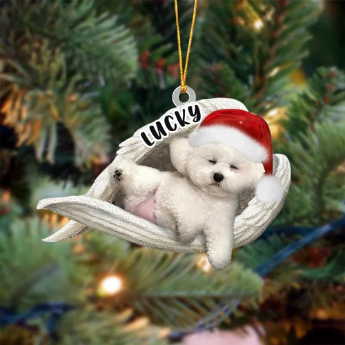 Vista 96 de Ángel durmiente de Afghan Hound para Navidad, adorno personalizado con el nombre del perro, adorno de Navidad personalizado para amantes de perros