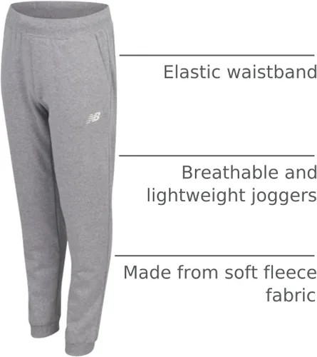 Vista 11 de New Balance Pantalones deportivos para niña, forro polar de mezcla de algodón suave con cordón y bolsillos (tallas 8-16)