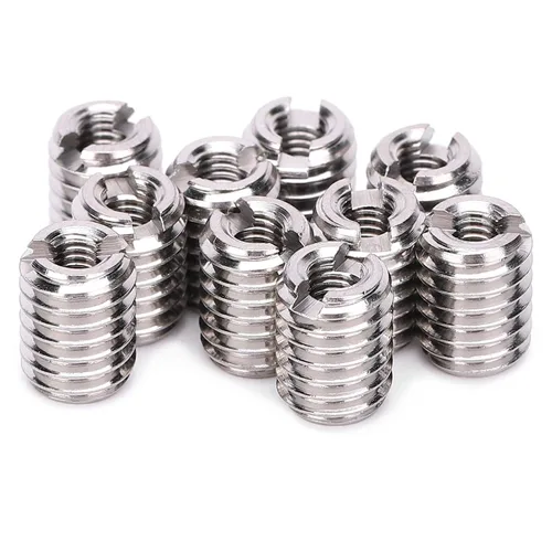 Vista 27 de 10 piezas de inserción de rosca autorroscante, tuerca reductora de acero inoxidable de 0.236 in hembra M3x0.0.197 in macho M5x0.0.315 in