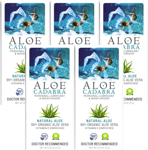 Vista 20 de Aloe Cadabra Lubricante personal saborizado e hidratante vaginal, lubricante orgánico de aloe comestible para hombres, mujeres y parejas, no mancha