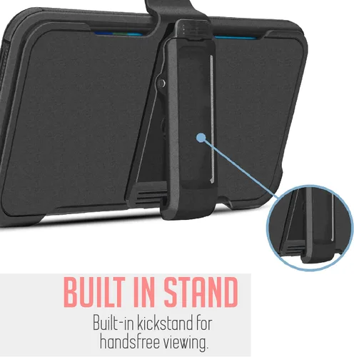 Vista 4 de Funda con clip para cinturón para Samsung Galaxy XCover 6 Pro, funda protectora de cuerpo completo para teléfono con protector de pantalla