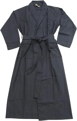 Vista 22 de NORTY Bata de baño suave de algodón cepillado para hombre, bata con cuello de chal, perfecta para baño, spa, dormitorio y más