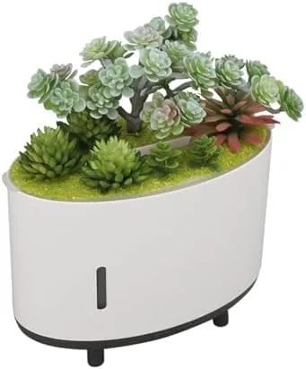 Vista 9 de Humidificador de plantas de simulación, 6.8 fl oz de aire silencioso humidificador de apagado automático, mini humidificador portátil