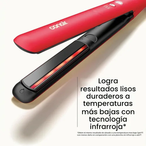 Vista 3 de Infiniti PRO CONAIR - Plancha plana infrarroja de 1 pulgada, alisador de cabello para resultados suaves y brillantes, plancha de pelo de peinado Baya