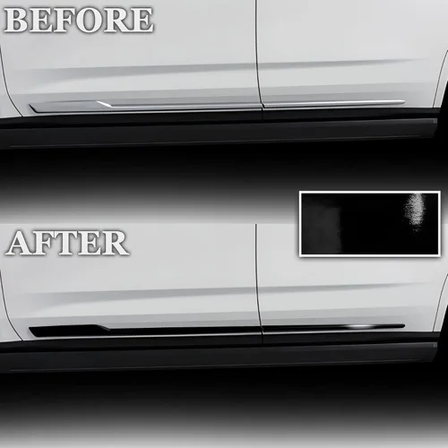 Vista 3 de BOGAR TECH DESIGNS Cubierta de Reemplazo para Eliminar Cromo Compatible con Cadillac Escalade (Negro Brillante, Lados Inferiores (2021+))