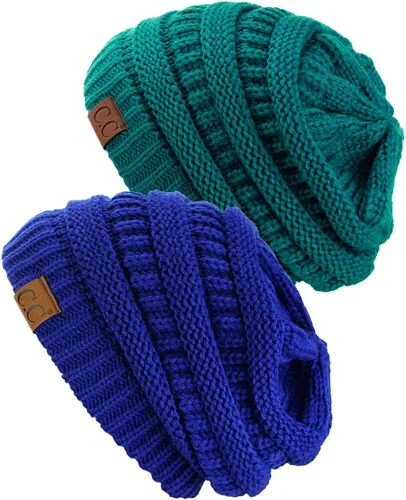 Vista 53 de Gorro a la moda de tejido suave abultado, cálido y elástico de C.C