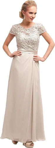 Vista 17 de Meier - Vestido para la madre de la novia con cuentas y manga larga.