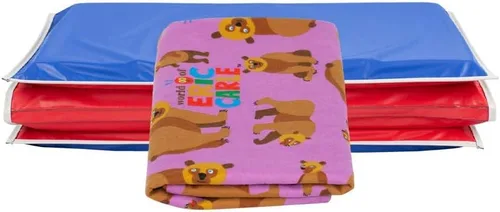 Vista 9 de KinderMat + Eric Carle Kinderbundle - ABC & 123 - Alfombrilla para siesta completa y funda lavable, edición especial - 47" x 22", paquete económico