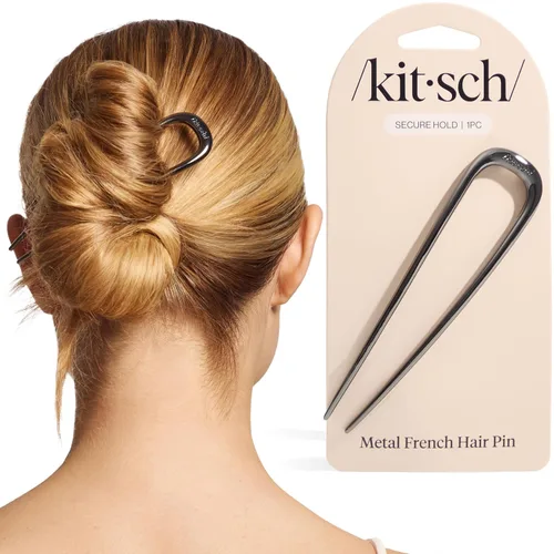 Vista 17 de Kitsch Horquilla francesa para mujer, accesorios para el cabello dorado con Concha de almeja