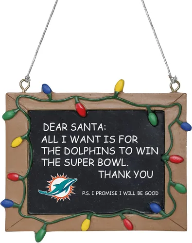 Vista 9 de NFL Resin Holiday Christmas Chalkboard Sign Ornament