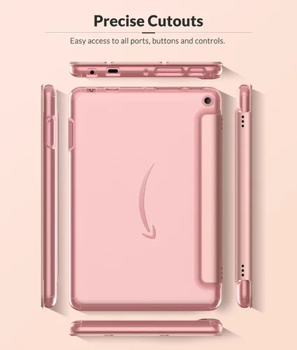 Vista 8 de MoKo Funda compatible con la nueva tablet Kindle Fire HD 8 y 8 Plus (12ª generación-versión 2024/2022) de 8 pulgadas, cubierta trasera de TPU suave
