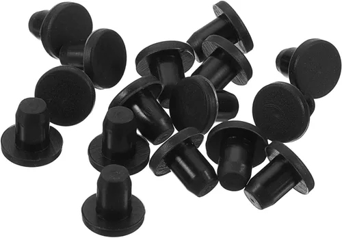 Vista 15 de uxcell 16 Piezas de Tapones de Goma Negros, 2.7mm para Agujeros de Enchufe de 2-2.5mm/0.08-0.1