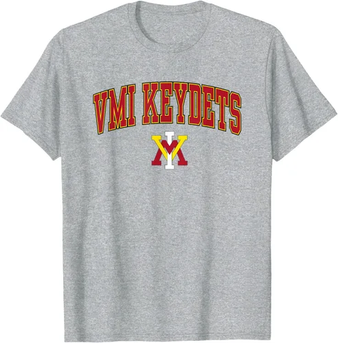 Vista 7 de Camiseta con licencia oficial de VMI Keydets Arch Over, Blanco