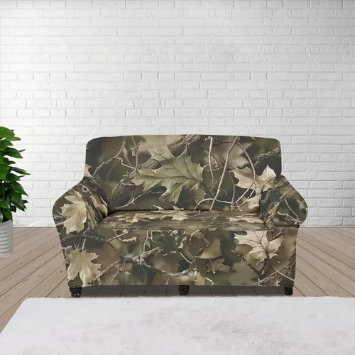 Vista 126 de ZOUTAIRONG Fundas elásticas para sofá con estampado de ramas de camuflaje 3D para sofá, funda para muebles de un solo cojín, decoración del hogar u