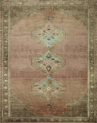 Vista 5 de Loloi Magnolia Home de Joanna Gaines Sinclair Collection SIN-06 - Alfombra decorativa tradicional de 2 pies 3 pulgadas x 3 pies 9 pulgadas, altura