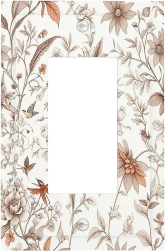 Vista 194 de Decorative Outlet Covers Blue Background White Cat Daisy Floral 2-Gang 1-Gang Wall Plate Single Toggle/Rocker Farmhouse Style Light Switch Covers