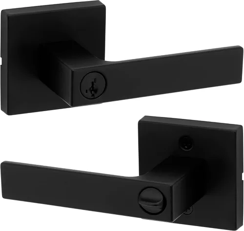 Vista 18 de Kwikset Singapore - Manija de puerta de cromo pulido (2 unidades)