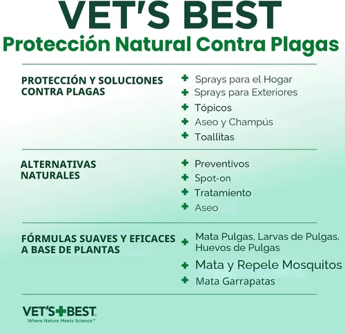 Vista 10 de Vet's Best Spray para pulgas y garrapatas para perros, aerosol a base