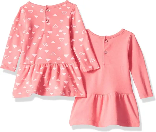 Vista 2 de Hanes- Ultimate Baby Flexy Set de 2 vestidos de manga larga con 2 leggings para niña.