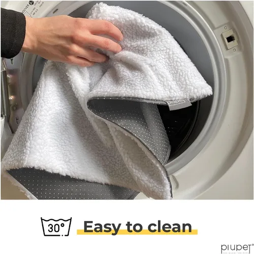 Vista 5 de PiuPet® Manta autocalentable para gatos, cama para gatos peludos para interiores y exteriores con alfombrillas autocalentadas para mascotas, 23 x 17
