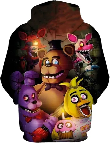 Vista 2 de Sudadera con capucha de anime con temática de terror Ropa de moda única y espeluznante