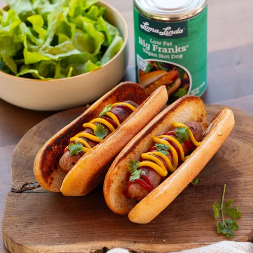 Vista 4 de Loma Linda - Carnes a base de plantas (Big Franks®, bajas en grasa (15 oz.), paquete de 3