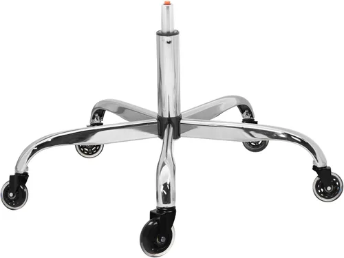Vista 7 de Frassie Silla de oficina de 28 pulgadas, base de metal, repuesto para silla de computadora resistente, parte de base con 5 ruedas, 1 cilindro