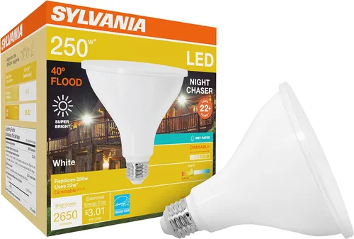 Vista 10 de Sylvania Night Chaser LED A21 Light Bulb, 200W Equivalent, Efficient 22W, 10 Year, Non-Dimmable, Super Bright 3000 Lumen, Soft White - 1 Pack (40584)