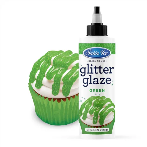 Vista 15 de Satin Ice Esmalte de purpurina negra (botella de 10 onzas) para decorar pasteles, cupcakes, brownies y donas