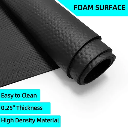Vista 3 de Cinta de correr protectora y alfombrilla de bicicleta estacionaria, impermeable, adecuada para madera dura y alfombra, ideal para ejercicio y uso