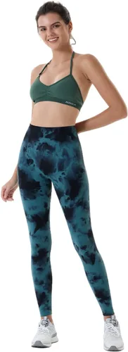 Vista 7 de AUROLA Leggings de entrenamiento para mujer, control de abdomen, a prueba de sentadillas, acanalados, gruesos, sin costuras, pantalones activos