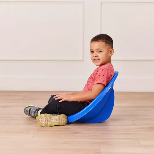 Vista 2 de ECR4Kids Asiento de piso con forma de hoja, silla basculante, azul, 6 piezas