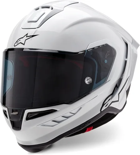 Vista 10 de Alpinestars Supertech R10 Casco sólido, carcasa de carbono, certificado CE, ventilación avanzada y ajuste