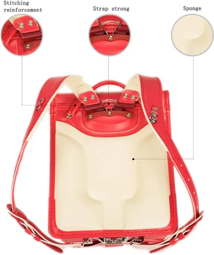 Vista 6 de Randoseru - Bolsa escolar japonesa totalmente automática para niñas y niños, peso ligero