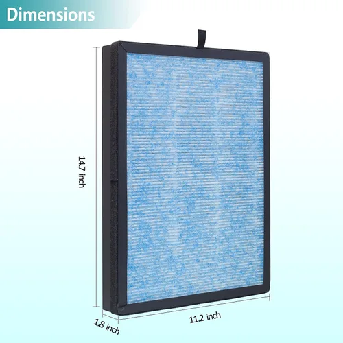 Vista 3 de Paquete de 2 filtros de repuesto AP1002 AP1002-RF, compatibles con purificador de aire AIRTOK AP1002 y purificador de aire Airthereal Pure Morning