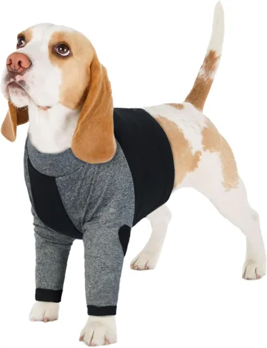 Vista 8 de LeLePet Traje de recuperación para perros para las patas delanteras, manga para perros para detener la lamida, protector de codo para lesiones