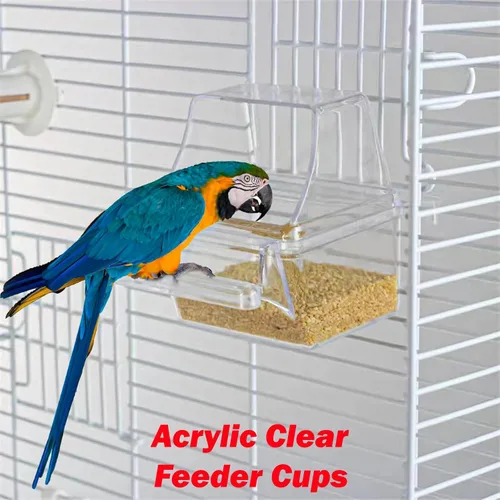 Vista 3 de Jaula colgante portátil de 38 pulgadas para pájaros con puertas laterales de caja de anidación para cacatúas, periquitos, aviario, mejillas verdes
