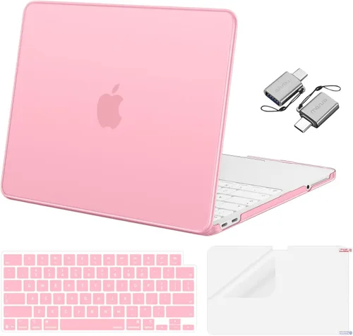 Vista 17 de MOSISO Compatible con MacBook Neo Case 13 pulgadas 2026 A3404 A18 Pro Chip Rubor de cristal