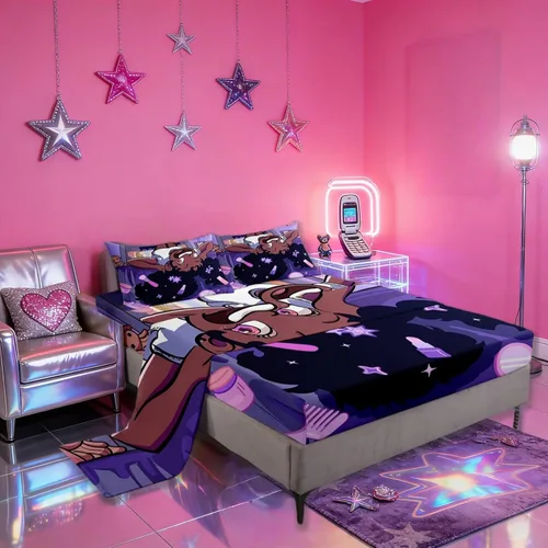 Vista 46 de Juego de sábanas para niños estilo vaquero occidental tamaño individual, juego de ropa de cama con diseño geométrico de cactus, decoración