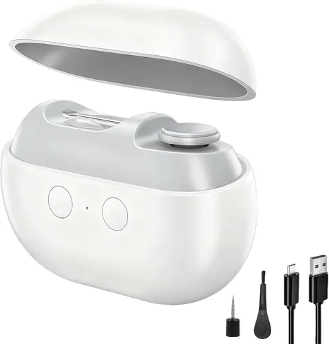 Vista 8 de Cortaúñas eléctrico Easy Clip para personas mayores y niños, recortador automático de uñas con luz LED, herramienta de cuidado de uñas 3 en 1