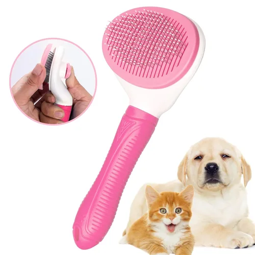 Vista 9 de Cepillo de limpieza automática para el aseo de mascotas - Elimina la capa interior suelta y la muda, adecuado para gatos y perros de pelo largo