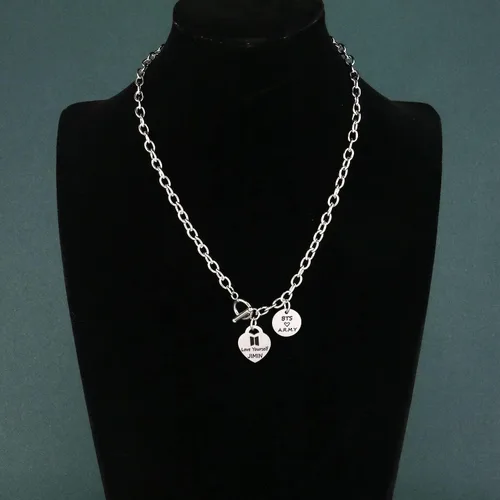 Vista 3 de HELAN Bangtan Boys Gift Kpop Bangtan Boys Necklace Love Yourself Necklace Bangtan Boys Fans Gift Kpop Group Gift for Bangtan Boys Fans