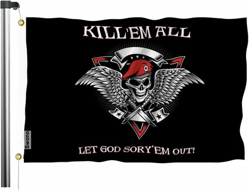 Vista 10 de Swono Bandera de pirata de gato – 3 x 5 pies divertida calavera de animal con los ojos vendados bandera triangular capitán gatito capitán