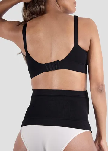 Vista 4 de Ingrid & Isabel Basics - Banda para el vientre sin costuras, cinturón de soporte refrescante para el vientre y la espalda, ébano, talla ML