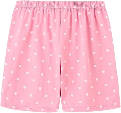 Vista 5 de MyFav Pijama para niñas jóvenes con bonito patrón de gato, pantalones cortos cómodos de algodón para dormir