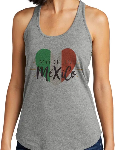 Vista 2 de Heart Made in Mexico Tank Top Fitted Racerback Women's