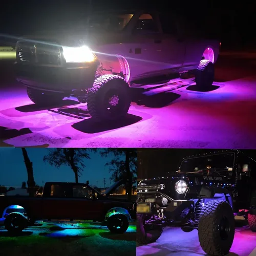 Vista 6 de 4 cápsulas de luces LED RGB+IC para ATV, carritos de golf, UTV, camiones, autos, SUV, RZR, SXS, kit de luces LED de persecución de sueños