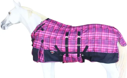 Vista 12 de CHALLENGER Manta de invierno impermeable de 80 pulgadas 1200D para caballo de lluvia ligera 394B Turquesa/Morado/Ombre